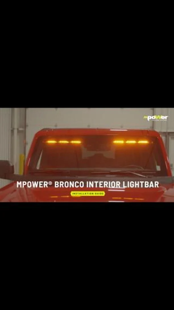 Ford Bronco owners, the Interior Lightbar installation video is ready for you. It's quick and hassle-free with simple plug-and-play wiring - no drilling required.

▶️ Watch the full video by clicking the link in our bio! 

#mpower #FordBroncoLights